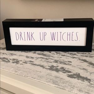 Rae Dunn Halloween Sign “Drink up Witches”
